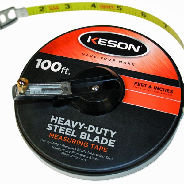 100-Foot Steel Blade Closed Reel Long Tape Measure