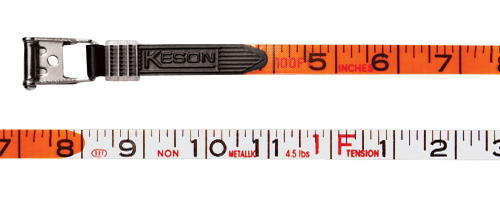 Keson OTR18100 Tape Measure, 100 ft L Blade, 1/2 in W Blade