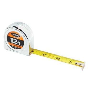 Keson Short Tape Measure with Fractions and Decimals